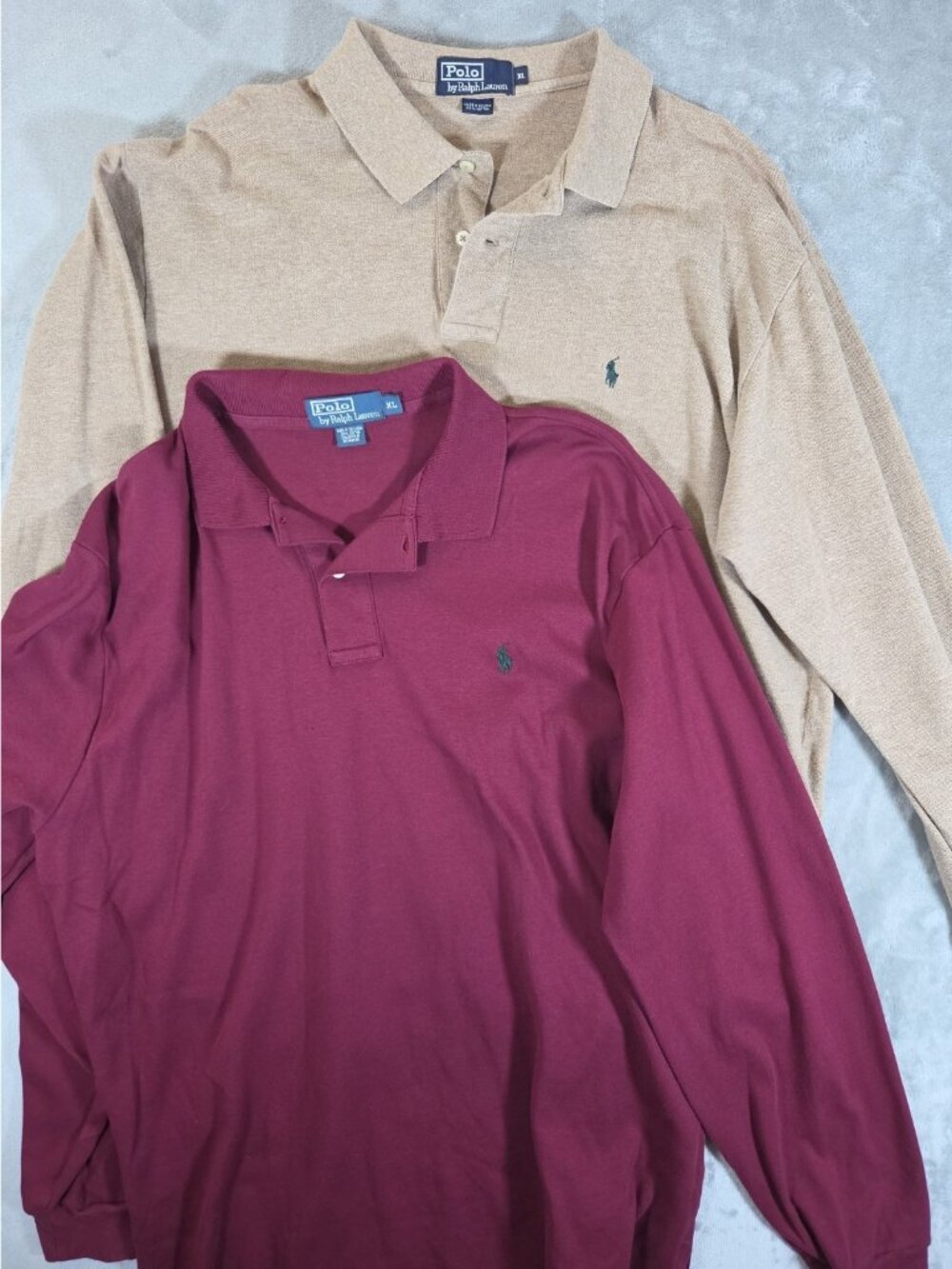 Vintage Polo Ralph Lauren Shirt Mens XL Classic Fit Long Sleeve Lot of 2
